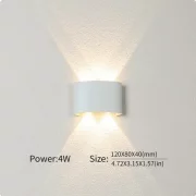 Fehér kültéri LED lámpa 4W hideg fény
