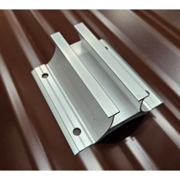 Clema aluminiu pentru tabla ondulata 100 mm cu EPDM + 4 suruburi autoforante