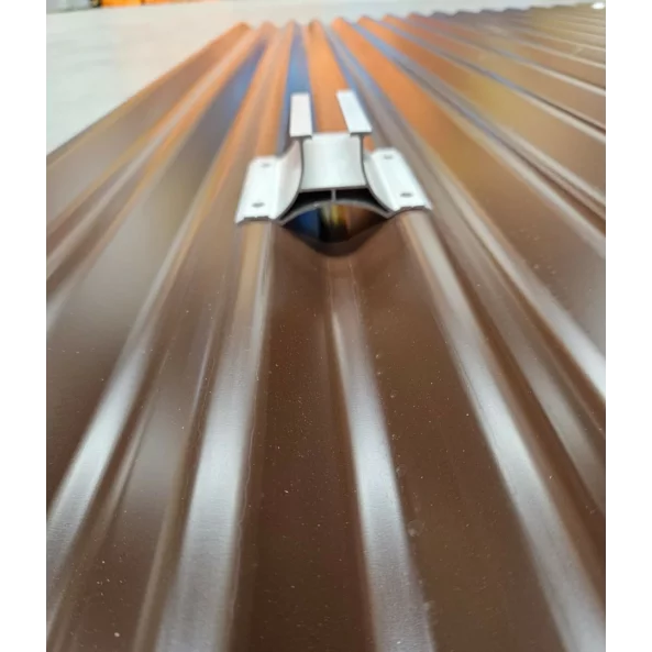 Clema aluminiu pentru tabla ondulata 100 mm cu EPDM + 4 suruburi autoforante