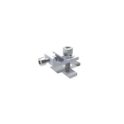Pinza de tierra de aluminio para sistemas fotovoltaicos compatible con carril R23