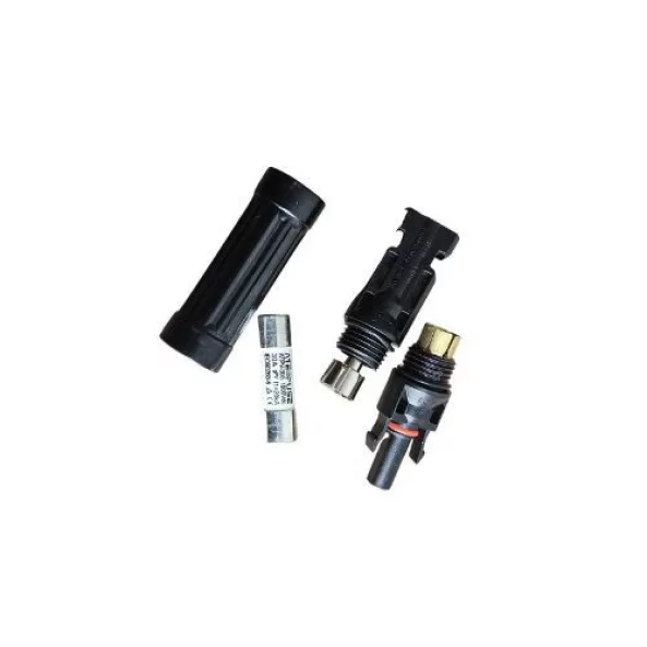 Conector MC4-10 con fusible 30A, 1500V dc