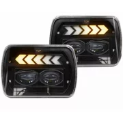 Фар F.TYP 11-OFF ROAD: 7&amp;quot;/45W / 5X7 (инча)/12V-24V/2700LM/ IP 67 Водоустойчив, Динамична сигнализация
