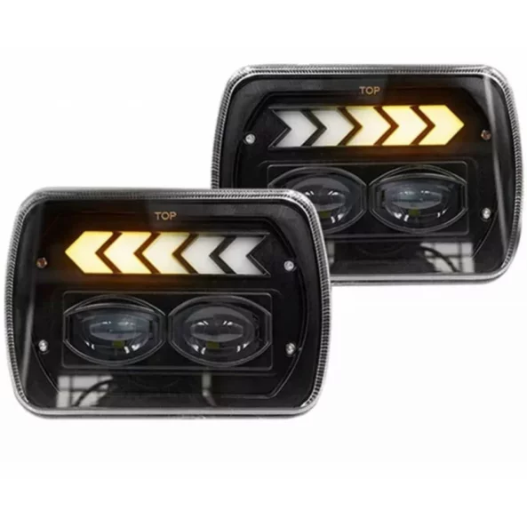 Фар F.TYP 11-OFF ROAD: 7&amp;quot;/45W / 5X7 (инча)/12V-24V/2700LM/ IP 67 Водоустойчив, Динамична сигнализация