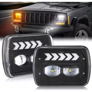 Far auto F.TIP 11-OFF ROAD: 7&quot;/45W / 5X7 (inch)/12V-24V/2700LM/ IP 67 Rezistent la apa, Semnalizare Dinamica