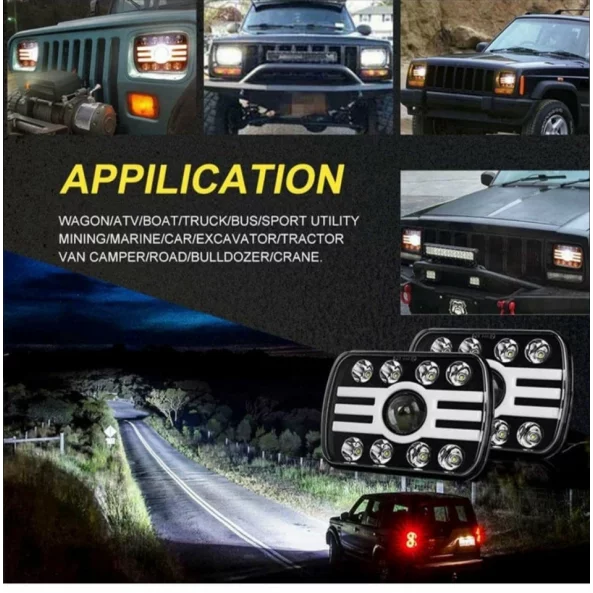 Far F.TIP 13-OFF ROAD: 7&quot;/65W / 5X7 (inch)/12V-24V/5000LM/ IP 68 Rezistent la apa