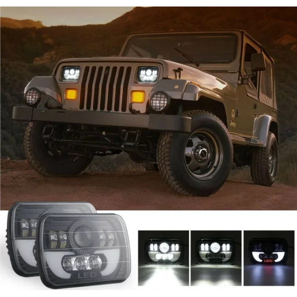 Faro F.TIP 16-OFF ROAD: 7&amp;quot;/90W / 5X7 (pulgadas)/12V-24V/30.000LM/ IP 68 Resistente al agua