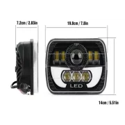Faro F.TIP 16-OFF ROAD: 7&amp;quot;/90W / 5X7 (pulgadas)/12V-24V/30.000LM/ IP 68 Resistente al agua