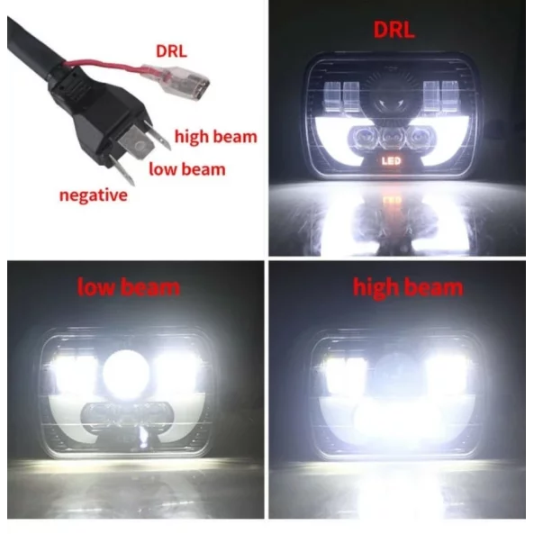 Faro F.TIP 16-OFF ROAD: 7&amp;quot;/90W / 5X7 (pulgadas)/12V-24V/30.000LM/ IP 68 Resistente al agua