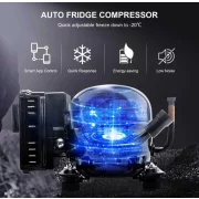 Frigider auto cu compresor smart cooler 75L , 12/24/220V , cu display LCD si bluetooth, transformator 220V inclus, taxa verde inclusa