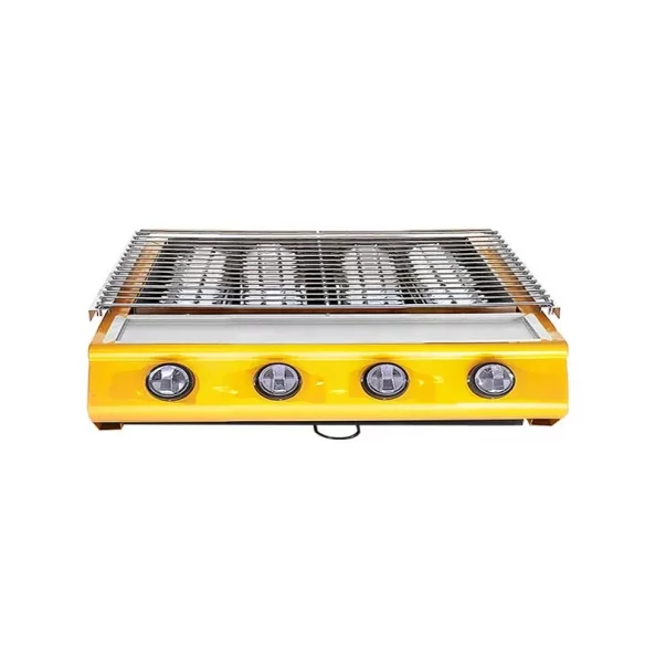 Gratar - GAM04, 4 arzatoare ,gaz,dimensiune 340 X 410 X 170 mm, otel inoxidabil