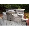 PRODUCTO RESELLADO! Grill - QTC5, 5+1 zonas de coccion, gas, termometro, dimensiones totales 154,5 X90 cm, acero inoxidable