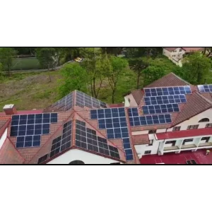 Kit sistem solar fotovoltaic 10KW (10.2KW) trifazic, ON-GRID cu 25 panouri fotovoltaice LONGI 410W prindere pe acoperis de tabla