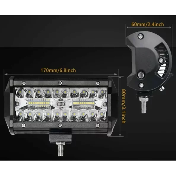 LED проектор P.TIP 25-OFF ROAD: 7&amp;quot;/120W /12V-24V/10 000 LM/ IP 68 Водоустойчив