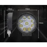 Proiector LED P.TIP 7-OFF ROAD: 4&quot;(110mm)/27W /12V-24V/4.000 LM/ IP 68 Rezistent la apa
