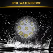 Proiector LED P.TIP 7-OFF ROAD: 4&quot;(110mm)/27W /12V-24V/4.000 LM/ IP 68 Rezistent la apa
