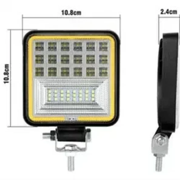 Proiector LED P.TIP 8-OFF ROAD: 4&quot;/126W /12V-24V/12.000 LM/ IP 68 Rezistent la apa