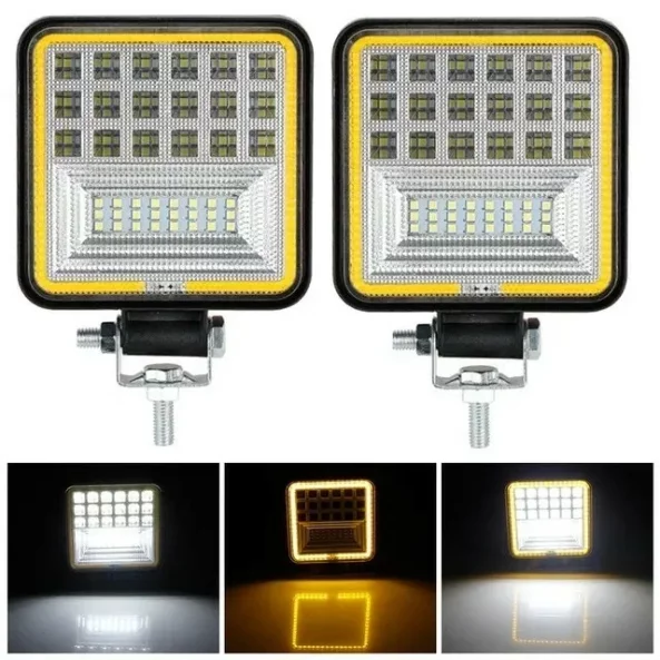 Proiector LED P.TIP 8-OFF ROAD: 4&quot;/126W /12V-24V/12.000 LM/ IP 68 Rezistent la apa
