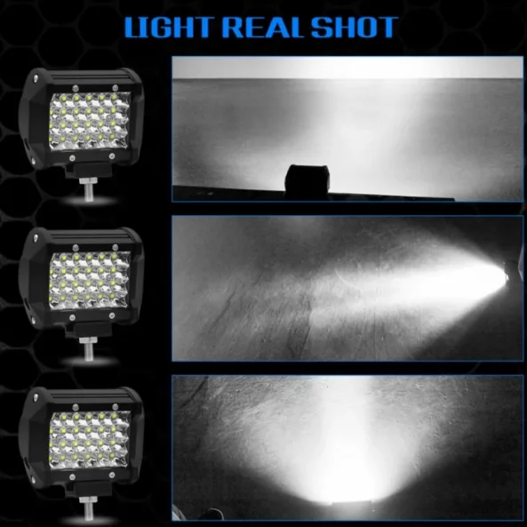 LED projektor P.TIP 9-OFF ROAD: 4&amp;quot;/72W /12V-24V/7200 LM/ IP 68 Vízálló