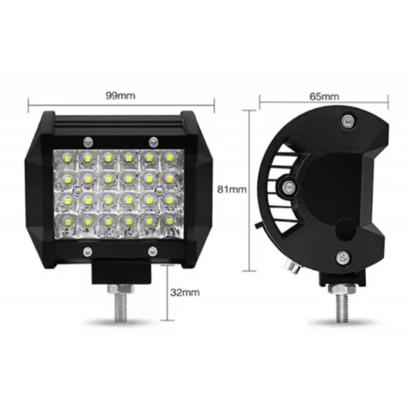LED projektor P.TIP 9-OFF ROAD: 4&amp;quot;/72W /12V-24V/7200 LM/ IP 68 Vízálló