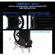 LED projektor P.TIP 9-OFF ROAD: 4&amp;quot;/72W /12V-24V/7200 LM/ IP 68 Vízálló