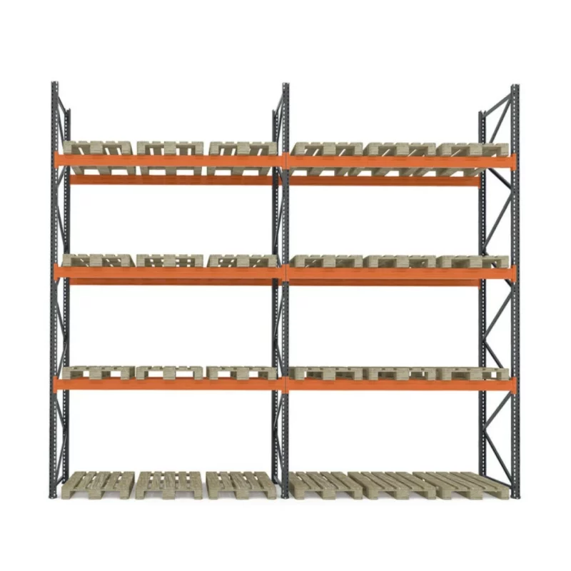 Raft pentru depozitare paleti 5670mm x Adancime 1100mm x Inaltime 4500mm, 3300kg/nivel/24europaleti