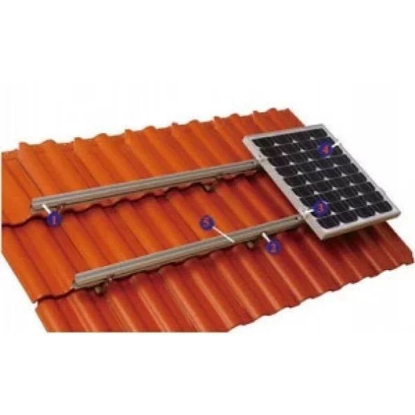 Riel de aluminio para sujeción de paneles solares fotovoltaicos 2,2 m
