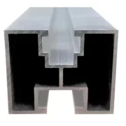 Riel de aluminio para sujeción de paneles solares fotovoltaicos 4,4 m