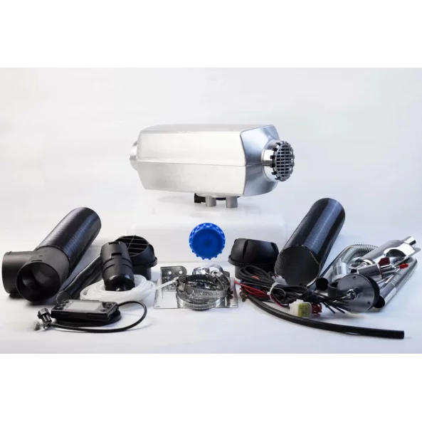 Fix dízel autófűtő 5kw 12V alumínium ház, bluetooth csatlakozás, zöld adót tartalmaz