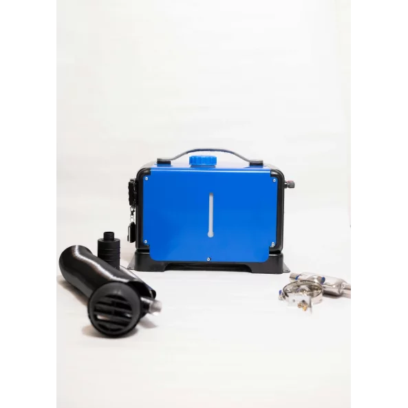Sirocou portabil patrat albastru smart heater premium 8kw 12V si 24V, carcasa de aluminiu si bujie japoneza Kyocera, taxa verde inclusa