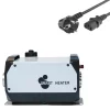 Hordozható négyzet alakú prémium fehér intelligens dízel autófűtés, teljesítmény 8 KW, 12V, 24V ÉS 220V, integrált transzformátor, alumínium ház és japán kyocera gyújtógyertya, zöld adót tartalmaz