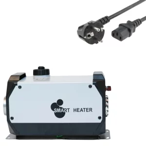 Calefactor inteligente portátil cuadrado premium blanco Sirocou, potencia 8 KW, 12V, 24V Y 220V, transformador integrado, carcasa de aluminio y bujía japonesa kyocera, verde IVA incluido