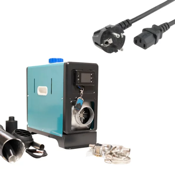 Calentador inteligente verde premium portátil Sirocou, potencia 8 KW, 12V, 24V Y 220V, transformador integrado, caja de aluminio y bujía japonesa kyocera, impuesto verde incluido