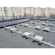 Komplett EAST-WEST 2X5 rendszer, előtétlemezek rögzítése 10 db fotovoltaikus napelem 10 és 15 fokos szögben