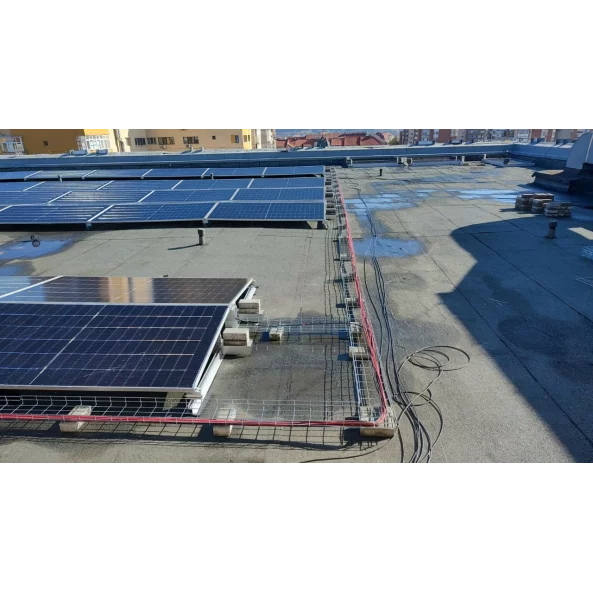 Komplett EAST-WEST 2X5 rendszer, előtétlemezek rögzítése 10 db fotovoltaikus napelem 10 és 15 fokos szögben