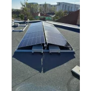Komplett EAST-WEST 2X5 rendszer, előtétlemezek rögzítése 10 db fotovoltaikus napelem 10 és 15 fokos szögben