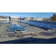Komplett EAST-WEST 2X5 rendszer, előtétlemezek rögzítése 10 db fotovoltaikus napelem 10 és 15 fokos szögben