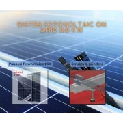 Sistem solar fotovoltaic 6.6KW monofazic, ON-GRID cu 16 panouri fotovoltaice LONGI 410W prindere pe acoperis de tabla