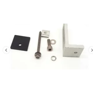 Suport L cu cauciuc+surub autoforant + Piulita D pentru fixarea panourilor fotovoltaice pe acoperis cu tabla ,lungime 80 mm/latime 30 mm