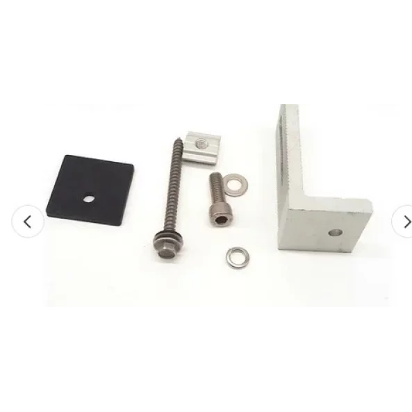 Suport L cu cauciuc+surub autoforant + Piulita D pentru fixarea panourilor fotovoltaice pe acoperis cu tabla ,lungime 80 mm/latime 30 mm
