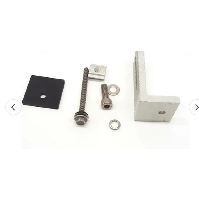 Suport L cu cauciuc+surub autoforant + Piulita D pentru fixarea panourilor fotovoltaice pe acoperis cu tabla ,lungime 80 mm/latime 30 mm