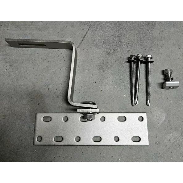 Clema reglabila pentru acoperis tigla compatibila cu sinele R19 / R22 (prindere laterala)