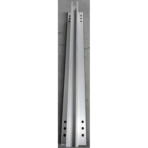 Minicarril 550 mm, altura 60 mm con tira protectora de goma y 4 tornillos autoperforantes 6,3*38