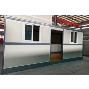 Contenedor plegable gris antracita - vidrio templado / puerta lateral 5800 x 2500 x 2450 (largo x ancho x alto mm)