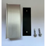 Minicarril 120 mm, altura 50 mm con tira protectora de goma y 2 tornillos autoperforantes 6,3*25