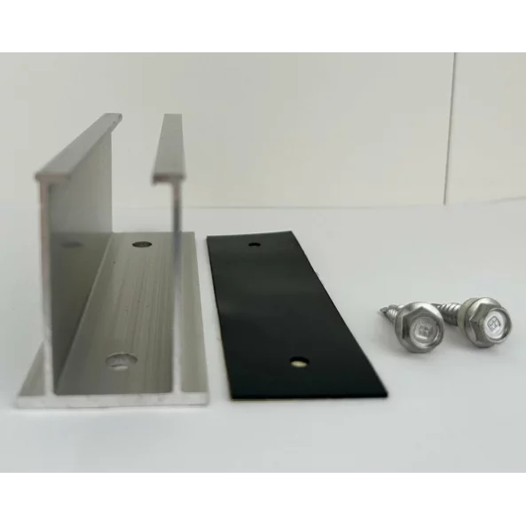 Minicarril 120 mm, altura 50 mm con tira protectora de goma y 2 tornillos autoperforantes 6,3*25