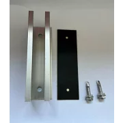 Minicarril 120 mm, altura 50 mm con tira protectora de goma y 2 tornillos autoperforantes 6,3*25