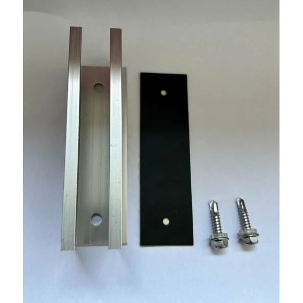 Minicarril 120 mm, altura 50 mm con tira protectora de goma y 2 tornillos autoperforantes 6,3*25