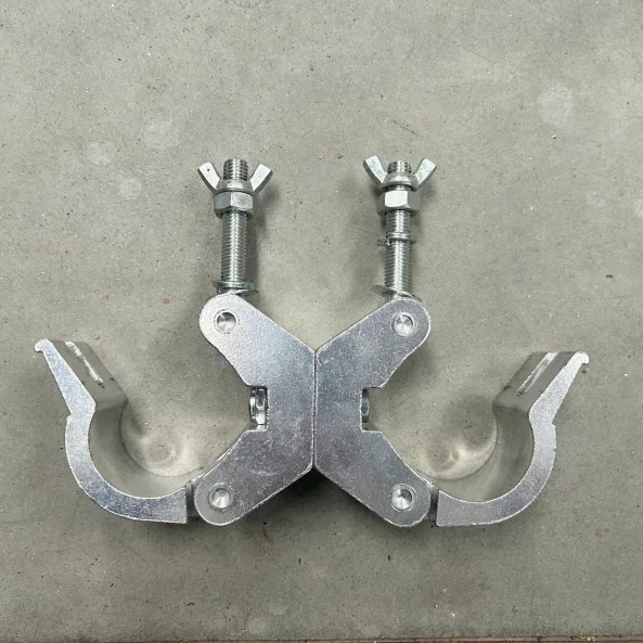 Anillas dobles de aluminio para andamios.