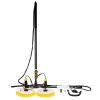 Doble cepillo para limpieza de paneles fotovoltaicos, motor brushless y mango telescópico hasta 7,5 m + Batería de Litio