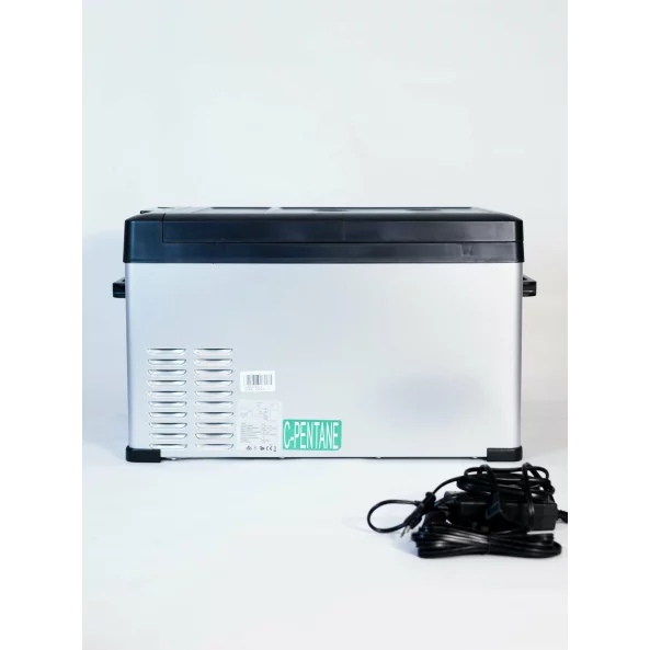 Pachet frigider auto cu compresor smart cooler 30l , 12/24/220v, cu display LCD si bluetooth, transformator 220V inclus, taxa verde inclusa+Husa de protectie termoizolanta